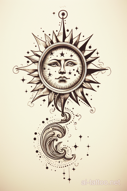 AI Sun And Moon Tattoo Ideas 2